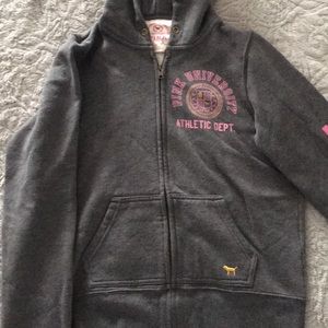 Victoria’s Secret zipper hoodie. Pink University
